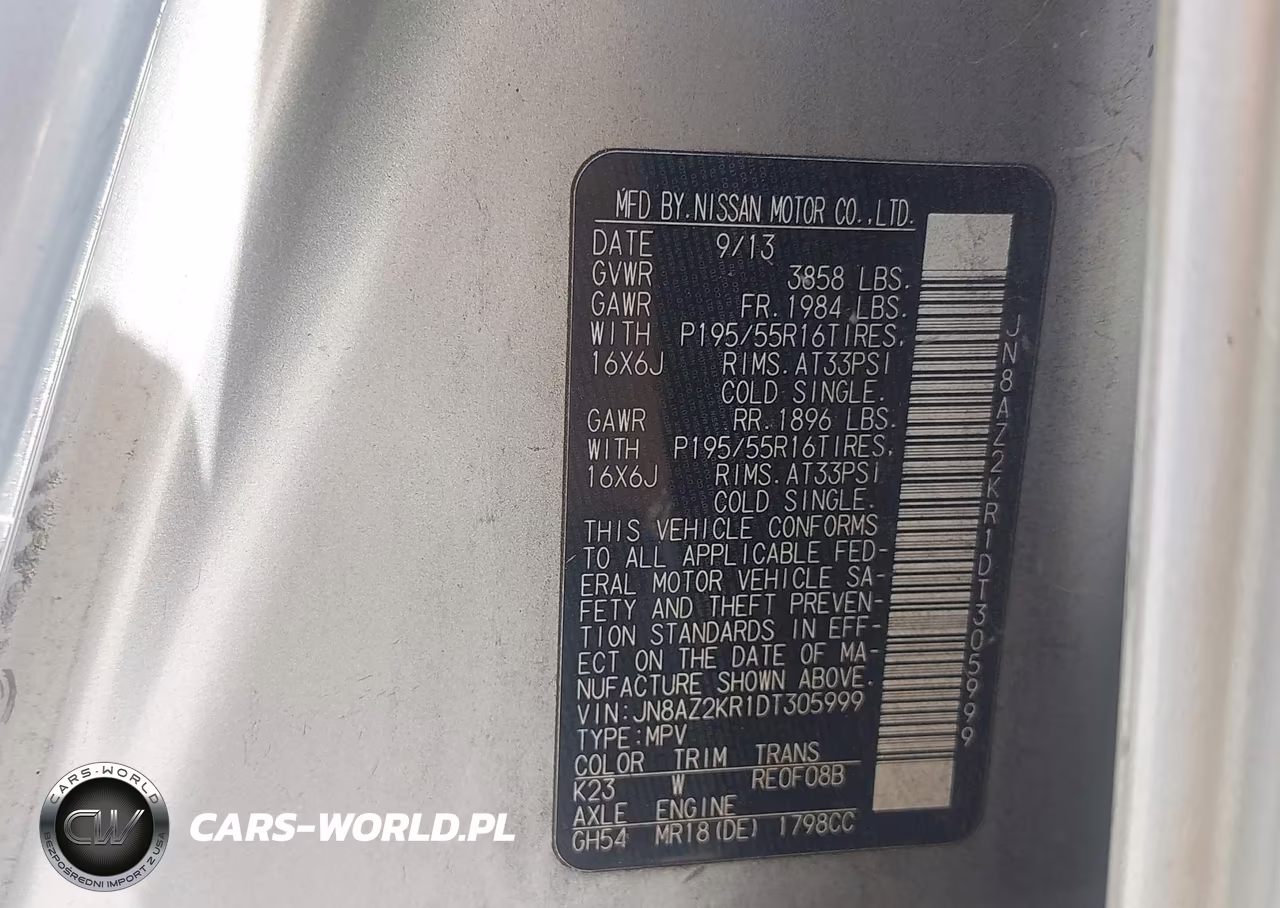 2013 Nissan Cube 1.8 Sl VIN:JN8AZ2KR1DT305999 - 9