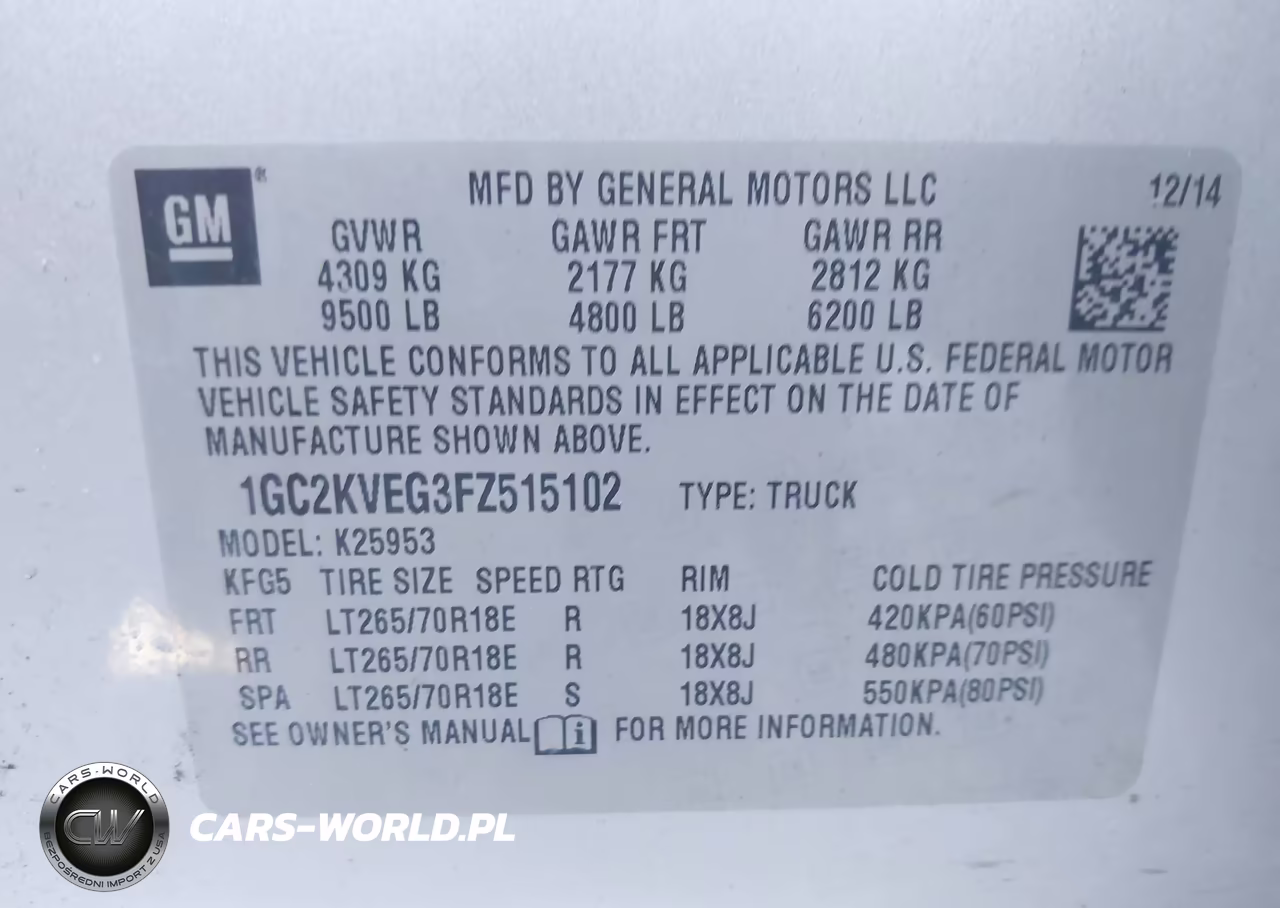 2015 Chevrolet Silverado 2500Hd Lt VIN:1GC2KVEG3FZ515102 - 9