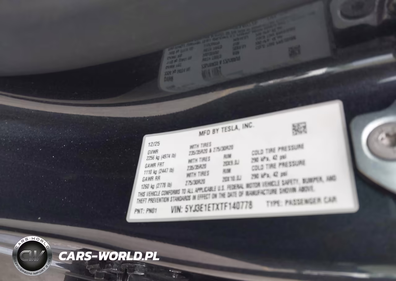 2026 Tesla Model 3 Performance All-Wheel Drive VIN:5YJ3E1ETXTF140778 - 9