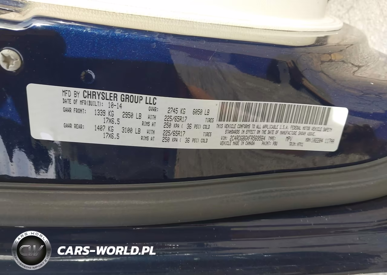 2015 Dodge Grand Caravan Se VIN:2C4RDGBGXFR569564 - 9