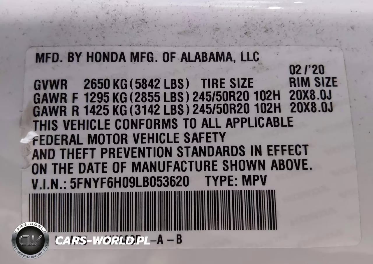 2020 Honda Pilot Awd Elite VIN:5FNYF6H09LB053620 - 9