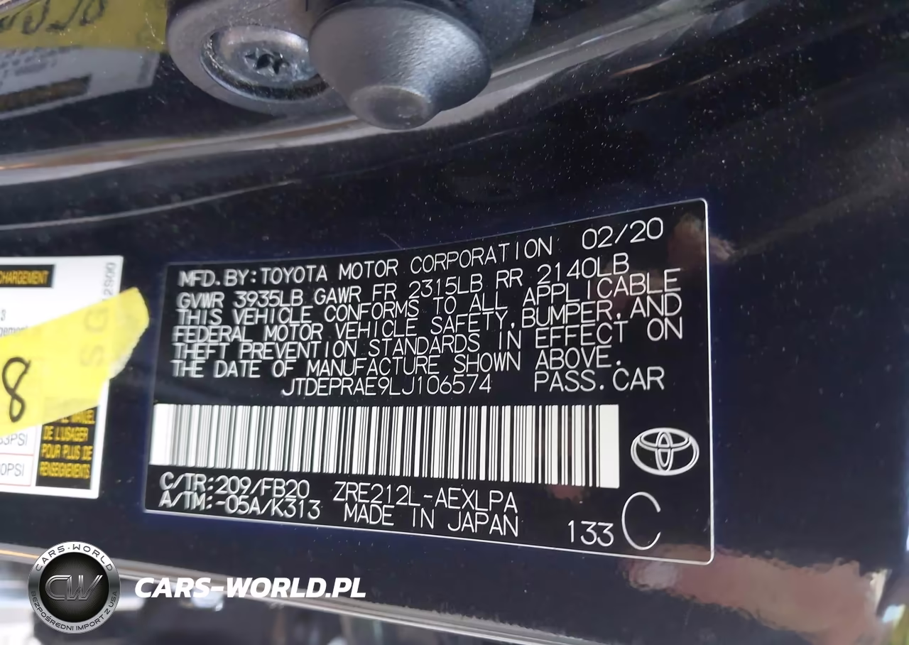 2020 Toyota Corolla Le VIN:JTDEPRAE9LJ106574 - 9