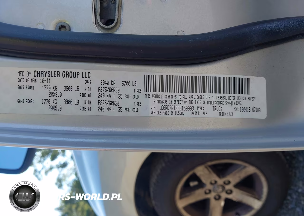 2012 Ram 1500 Big Horn VIN:1C6RD7GT2CS150003 - 9