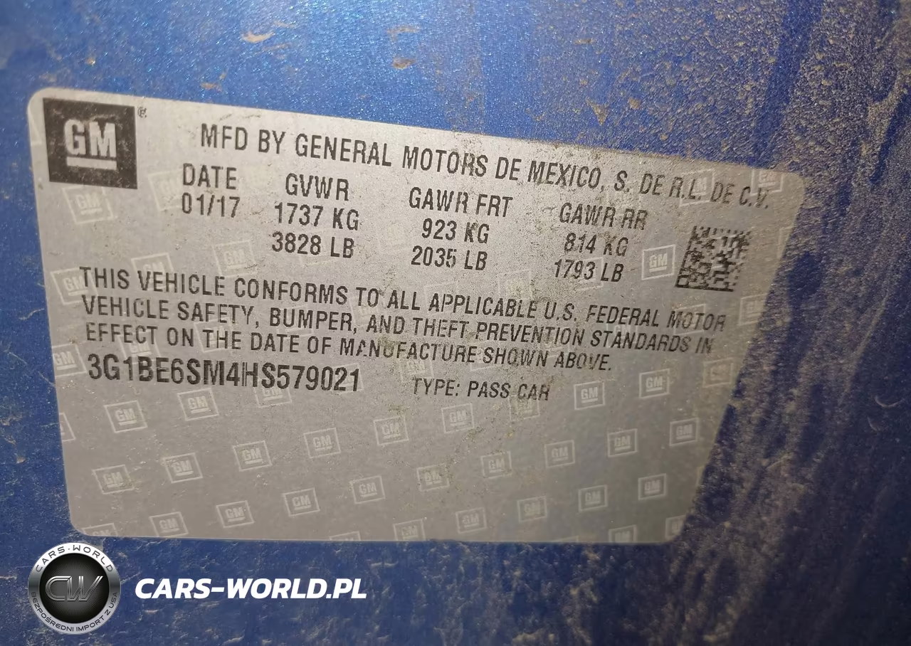 2017 Chevrolet Cruze Lt Auto VIN:3G1BE6SM4HS579021 - 9