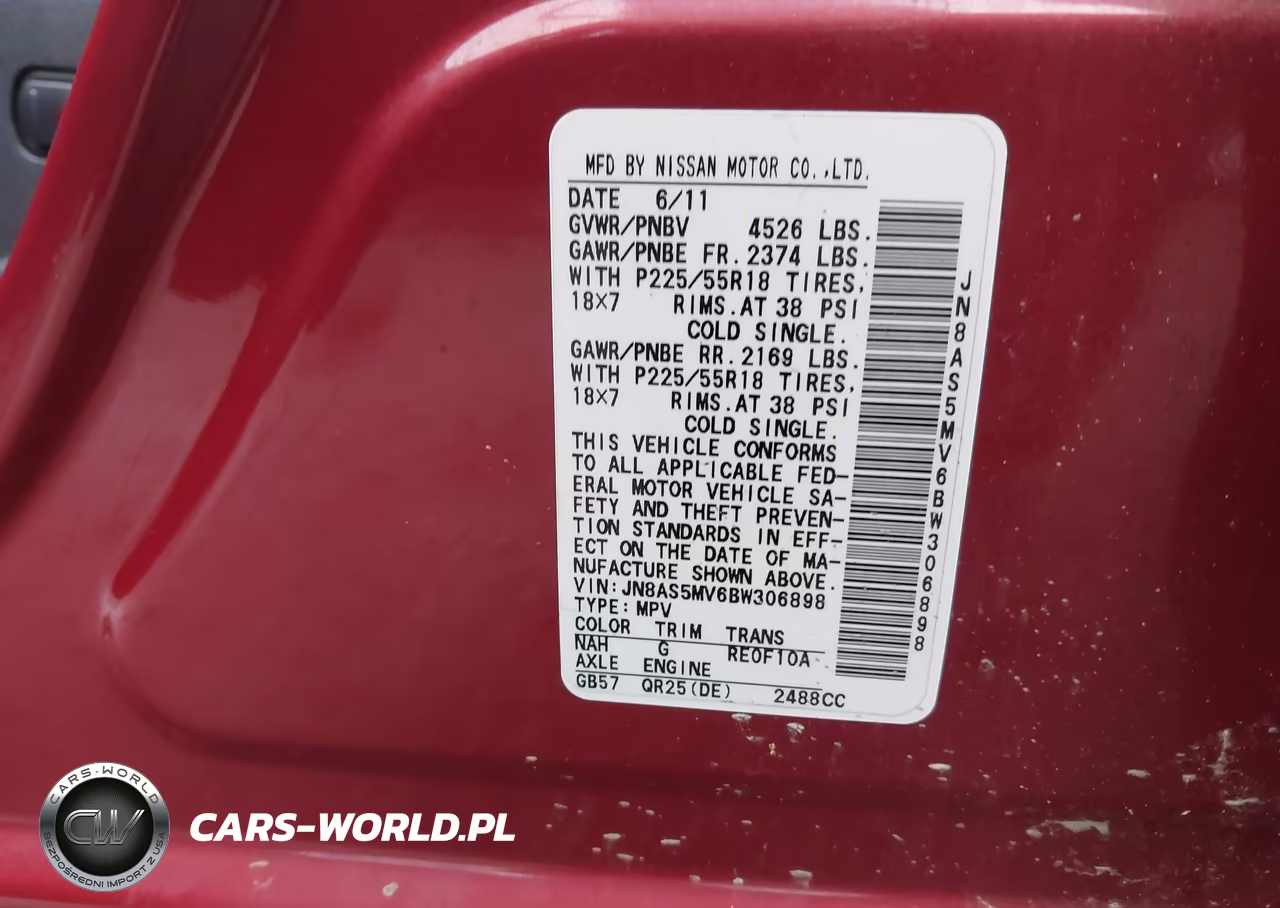 2011 Nissan Rogue Sv VIN:JN8AS5MV6BW306898 - 9