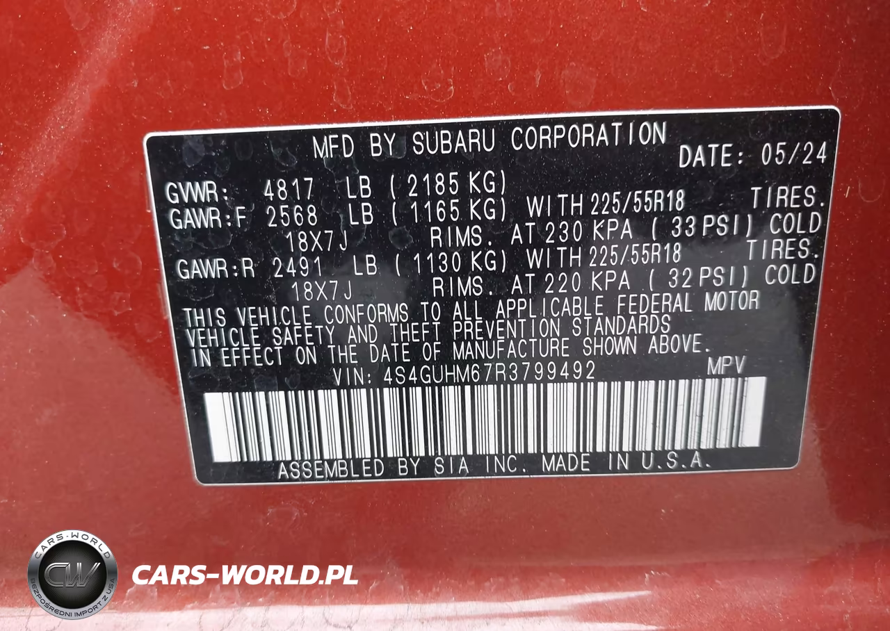 2024 Subaru Crosstrek Limited VIN:4S4GUHM67R3799492 - 9
