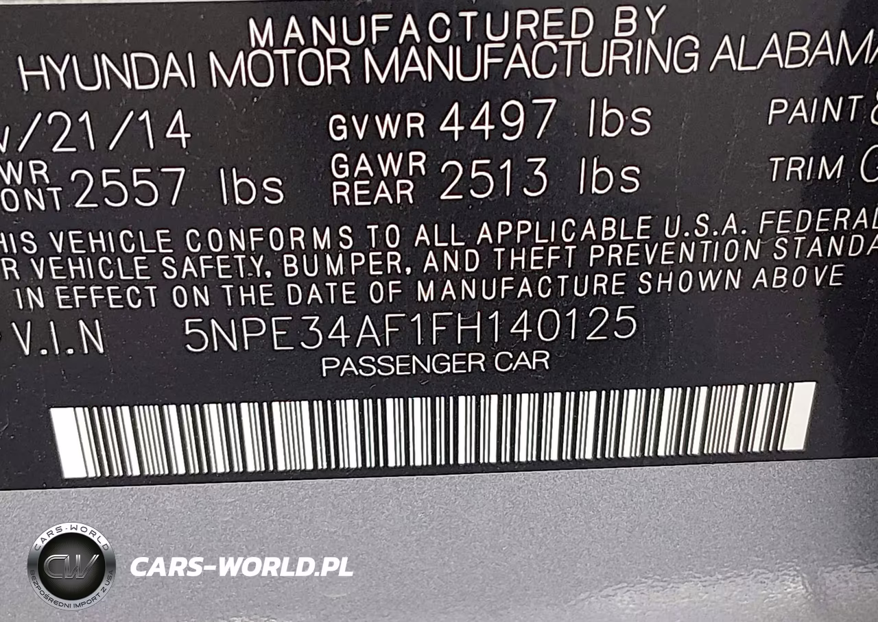 2015 Hyundai Sonata Sport VIN:5NPE34AF1FH140125 - 9