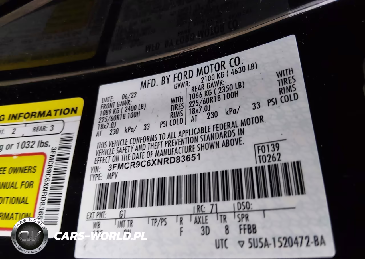 2022 Ford Bronco Sport Outer Banks VIN:3FMCR9C6XNRD83651 - 9