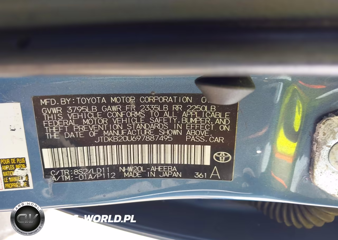 2009 Toyota Prius VIN:JTDKB20U697887495 - 9