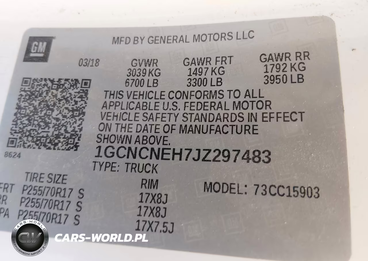 2018 Chevrolet Silverado 1500 Wt VIN:1GCNCNEH7JZ297483 - 9