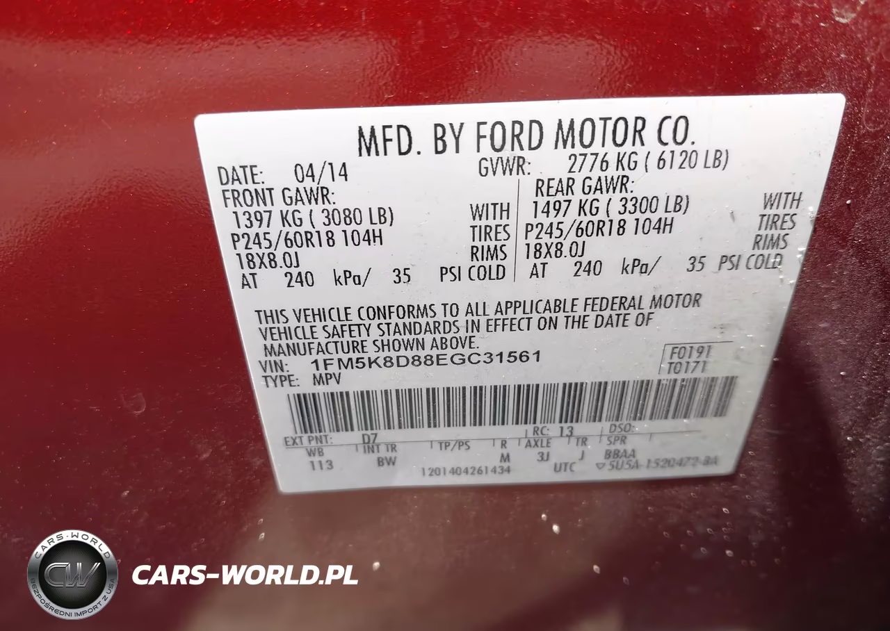 2014 Ford Explorer Xlt VIN:1FM5K8D88EGC31561 - 9