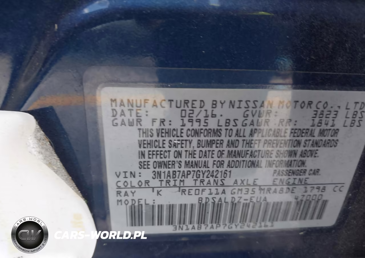 2016 Nissan Sentra Sv VIN:3N1AB7AP7GY242161 - 9