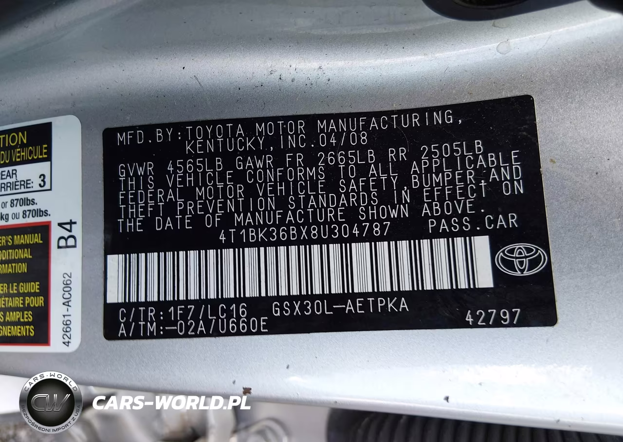 2008 Toyota Avalon Limited VIN:4T1BK36BX8U304787 - 9