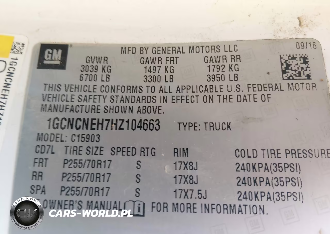 2017 Chevrolet Silverado 1500 Wt VIN:1GCNCNEH7HZ104663 - 9