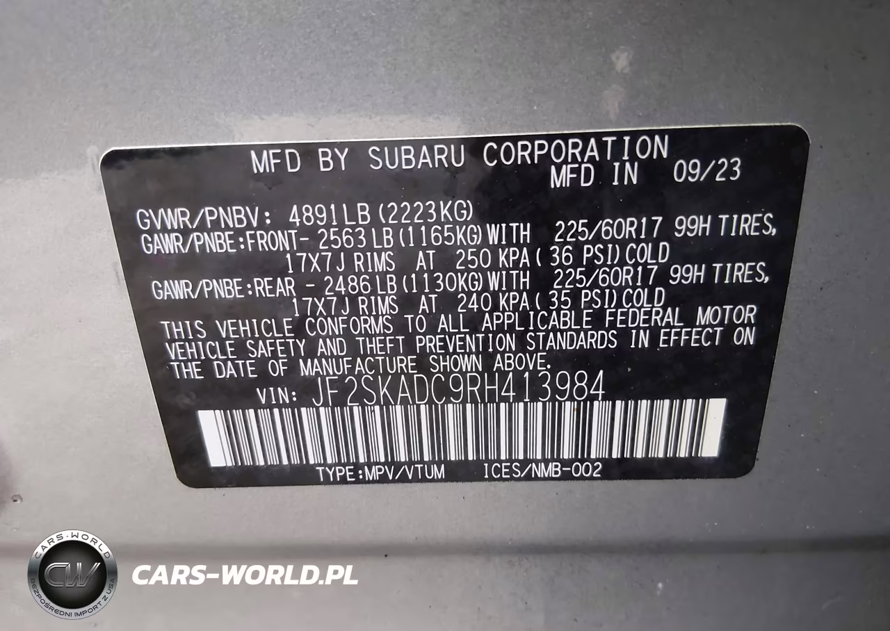 2024 Subaru Forester Premium VIN:JF2SKADC9RH413984 - 9