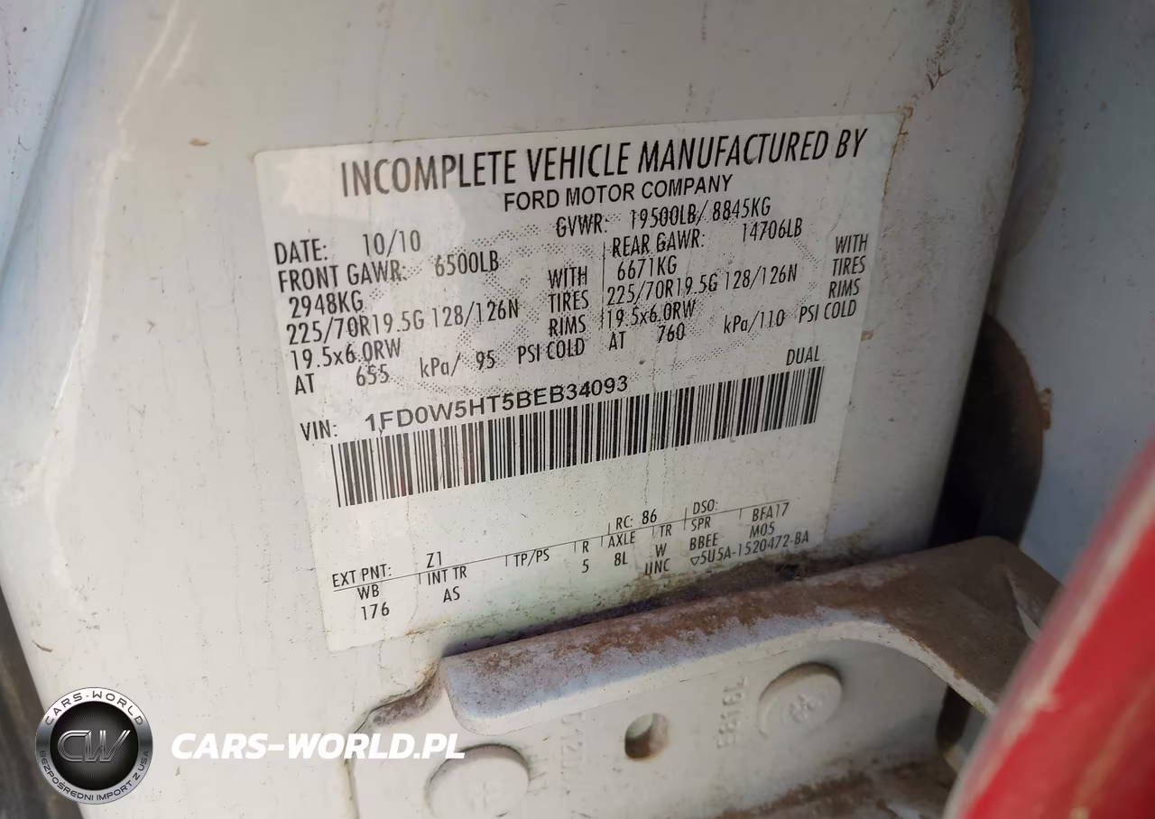2011 Ford Super Duty F-550 Drw Xl VIN:1FD0W5HT5BEB34093 - 9