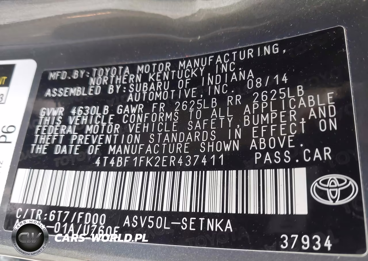 2014 Toyota Camry Le VIN:4T4BF1FK2ER437411 - 9