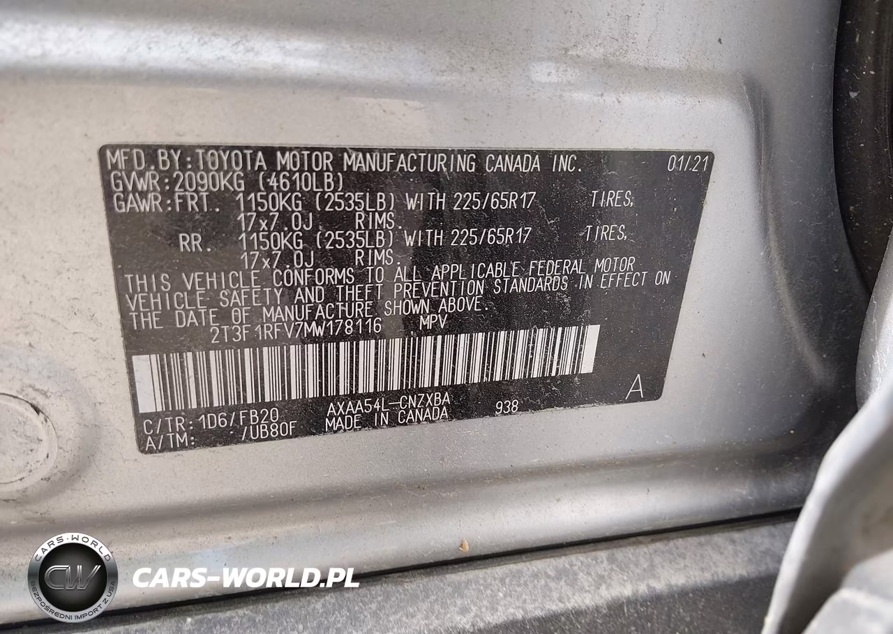 2021 Toyota Rav4 Le VIN:2T3F1RFV7MW178116 - 9