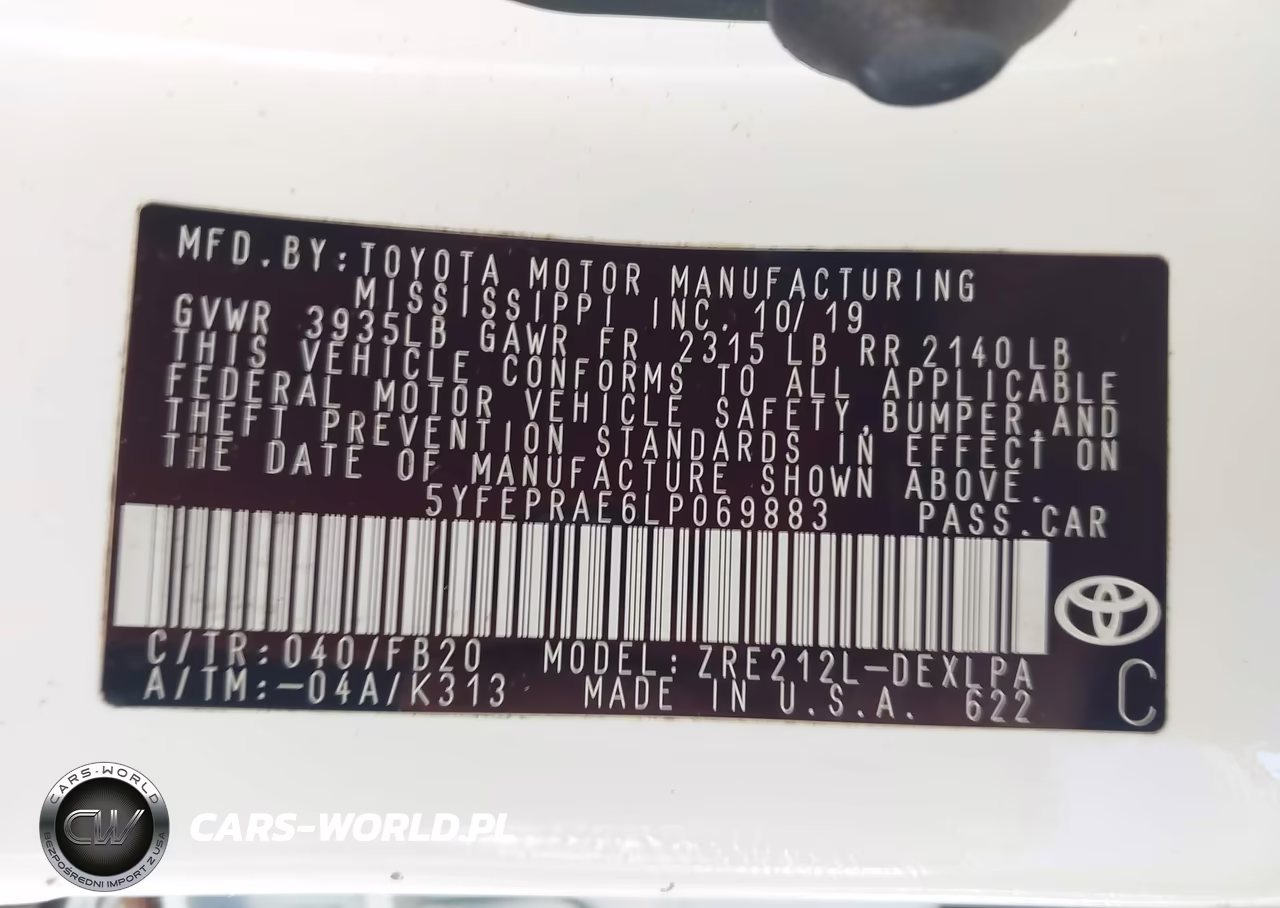 2020 Toyota Corolla Le VIN:5YFEPRAE6LP069883 - 9
