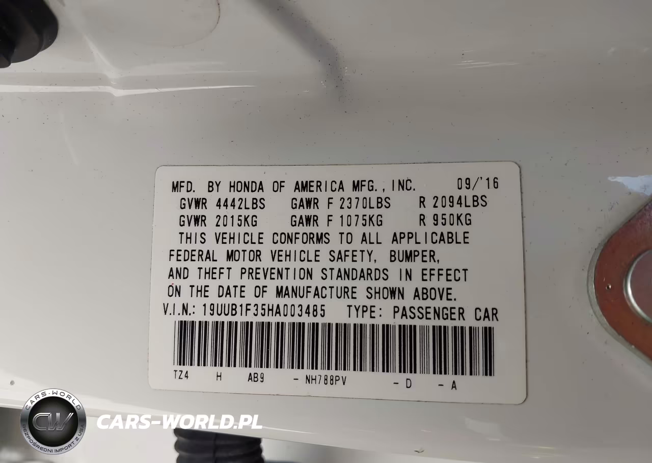 2017 Acura Tlx VIN:19UUB1F35HA003485 - 9