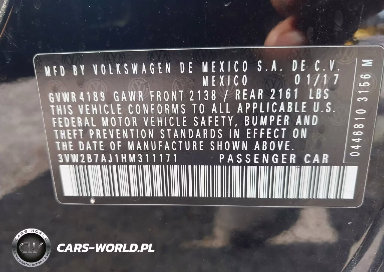 2017 Volkswagen Jetta 1.4T S VIN:3VW2B7AJ1HM311171 - 9