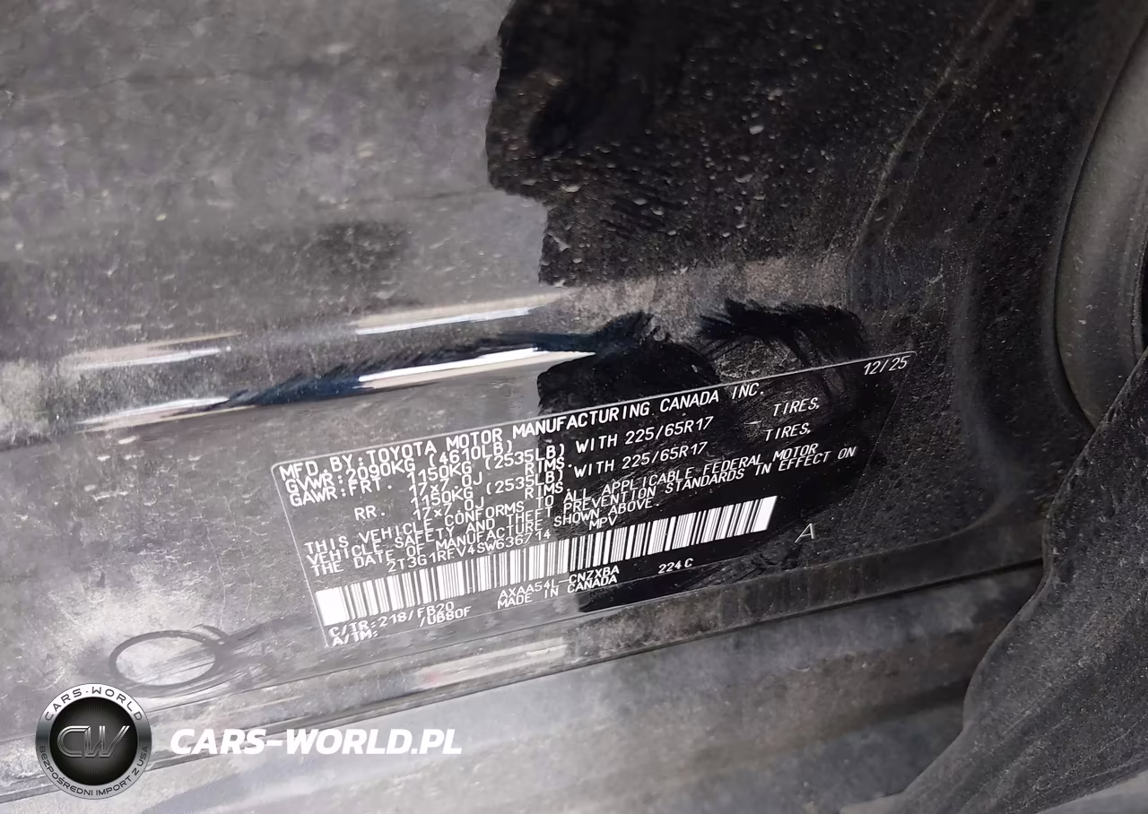 2025 Toyota Rav4 Le VIN:2T3G1RFV4SW636714 - 9