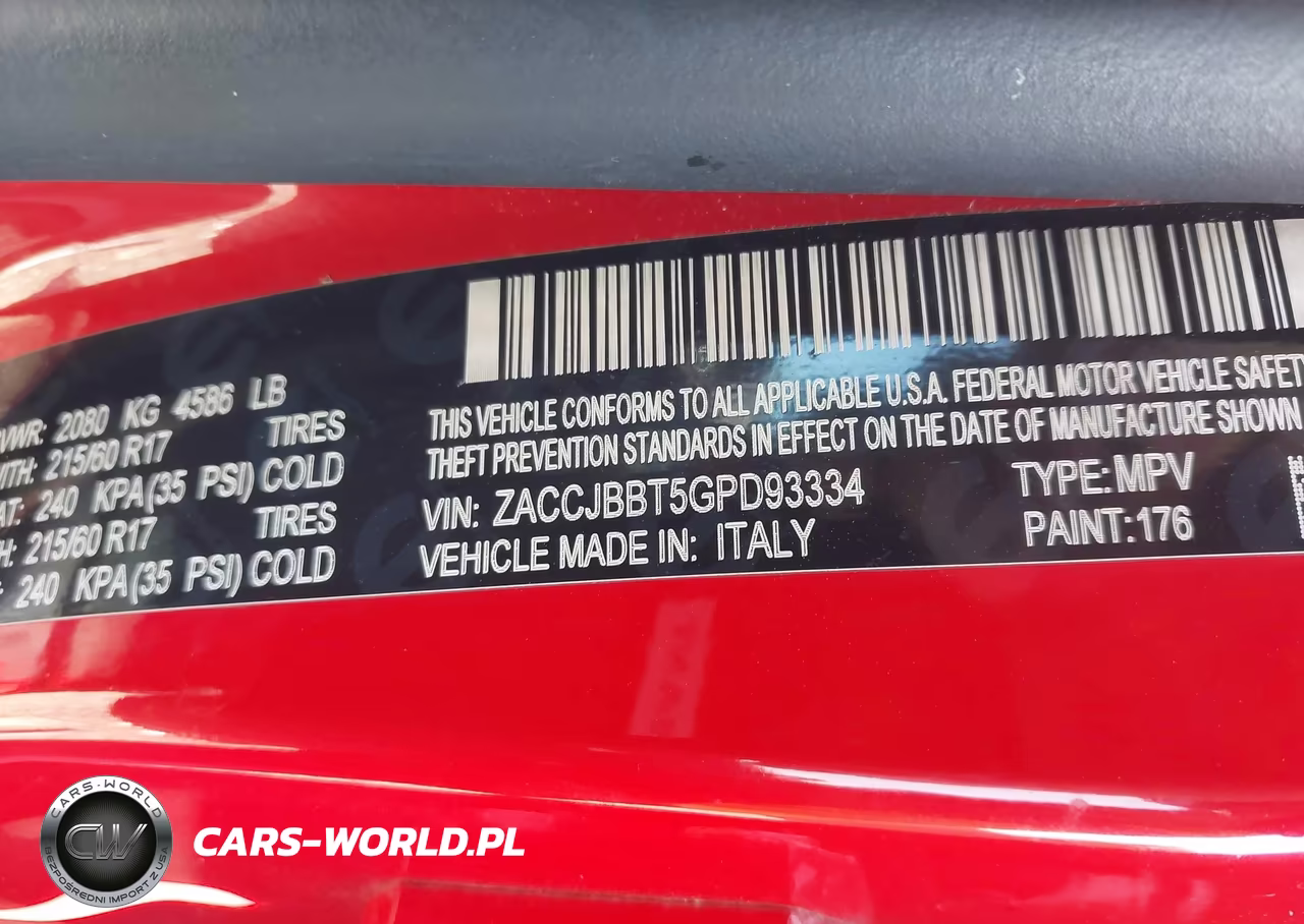 2016 Jeep Renegade Latitude VIN:ZACCJBBT5GPD93334 - 9