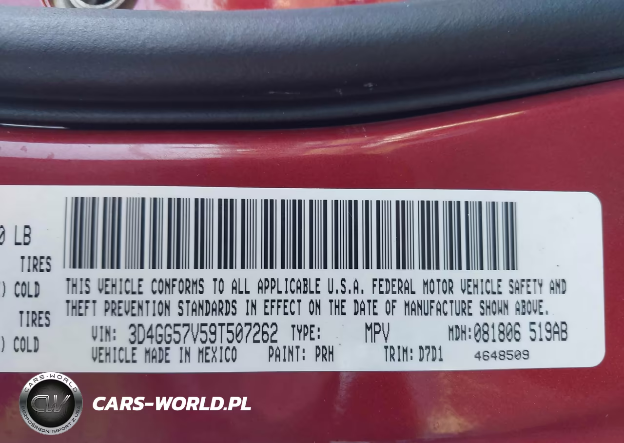 2009 Dodge Journey Sxt VIN:3D4GG57V59T507262 - 9