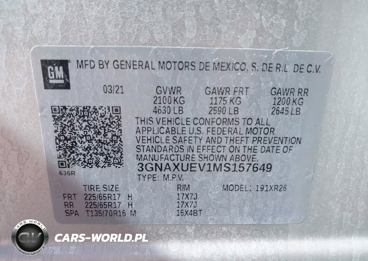2021 Chevrolet Equinox Awd Lt VIN:3GNAXUEV1MS157649 - 9