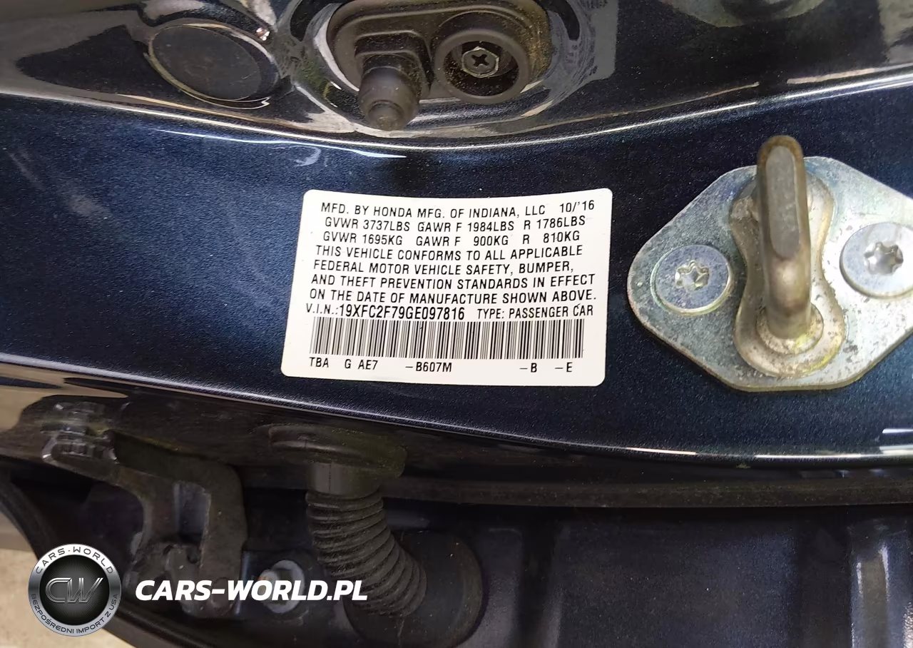 2016 Honda Civic Ex VIN:19XFC2F79GE097816 - 9