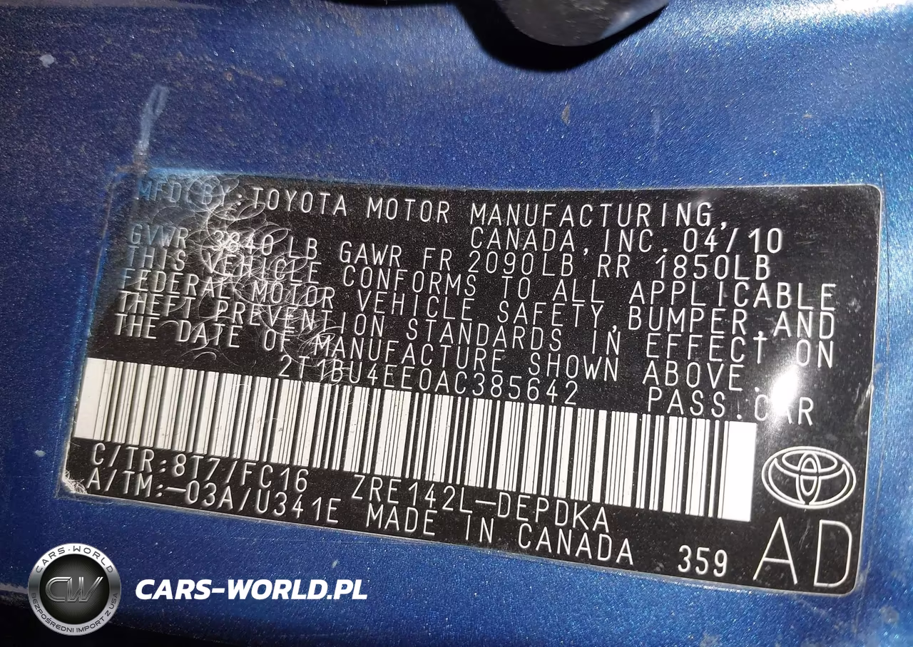2010 Toyota Corolla Le VIN:2T1BU4EE0AC385642 - 9