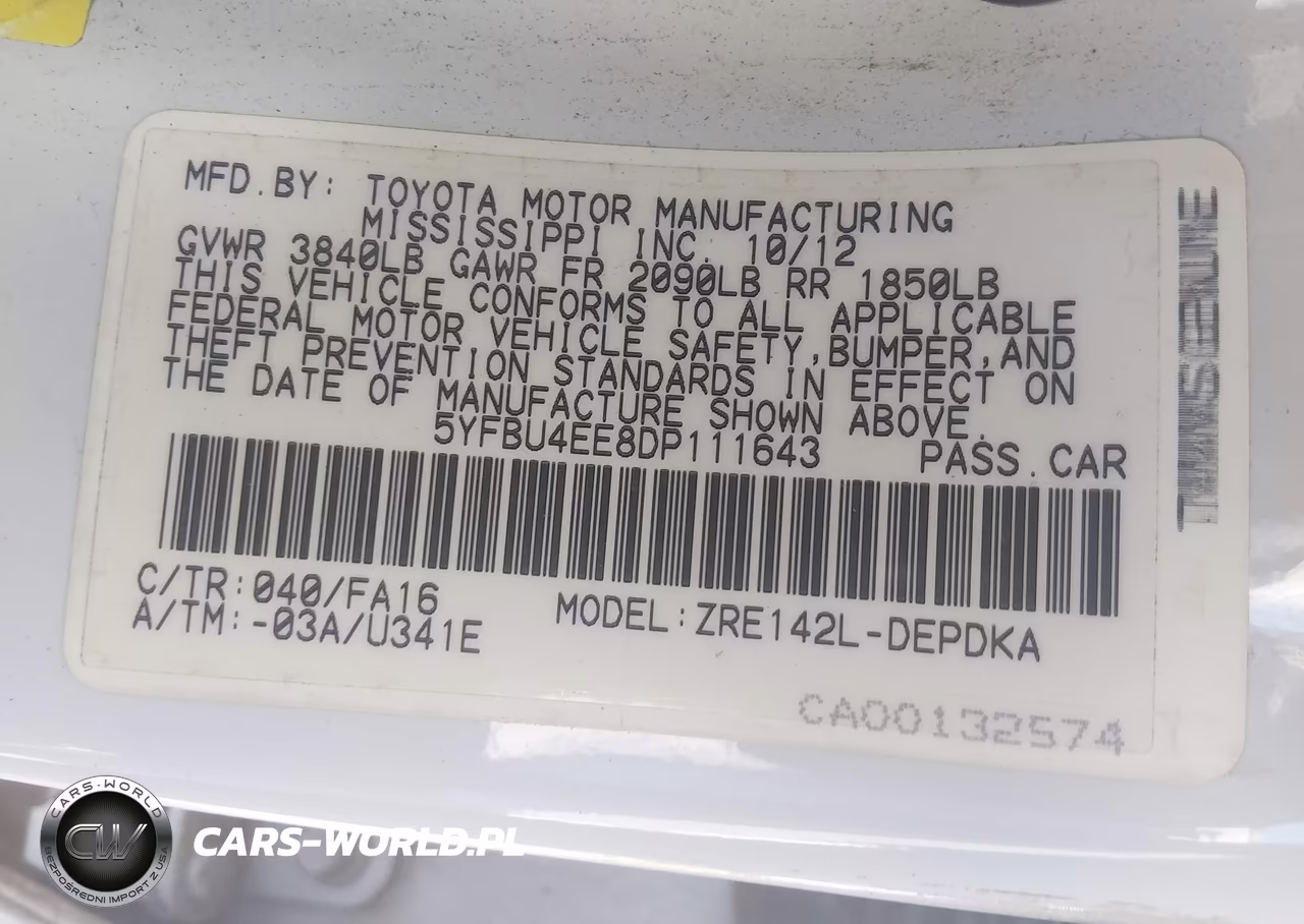 2013 Toyota Corolla L VIN:5YFBU4EE8DP111643 - 9