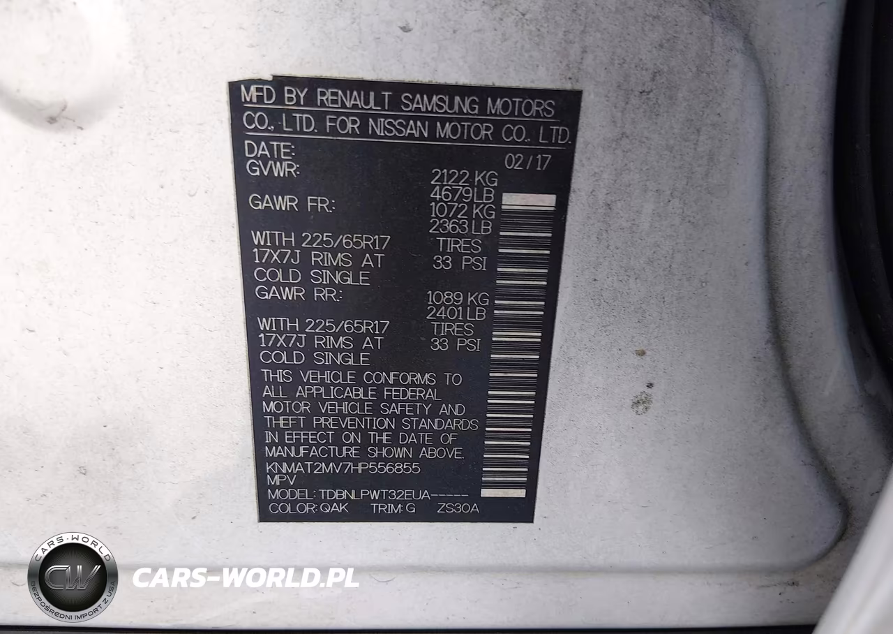 2017 Nissan Rogue S VIN:KNMAT2MV7HP556855 - 9