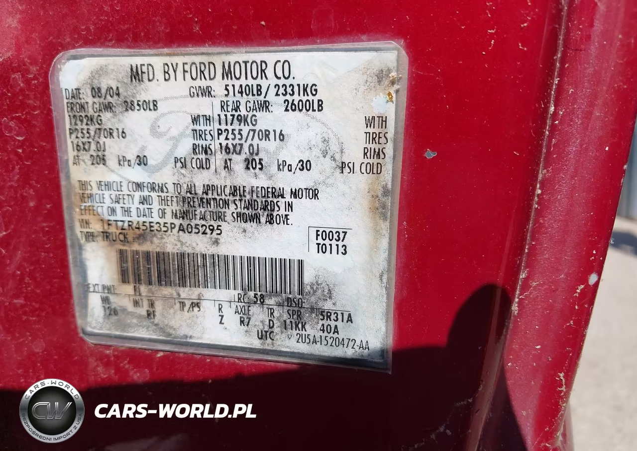 2005 Ford Ranger Edge-Fx4 Level Ii-Fx4 Off-Road-Xlt VIN:1FTZR45E35PA05295 - 9
