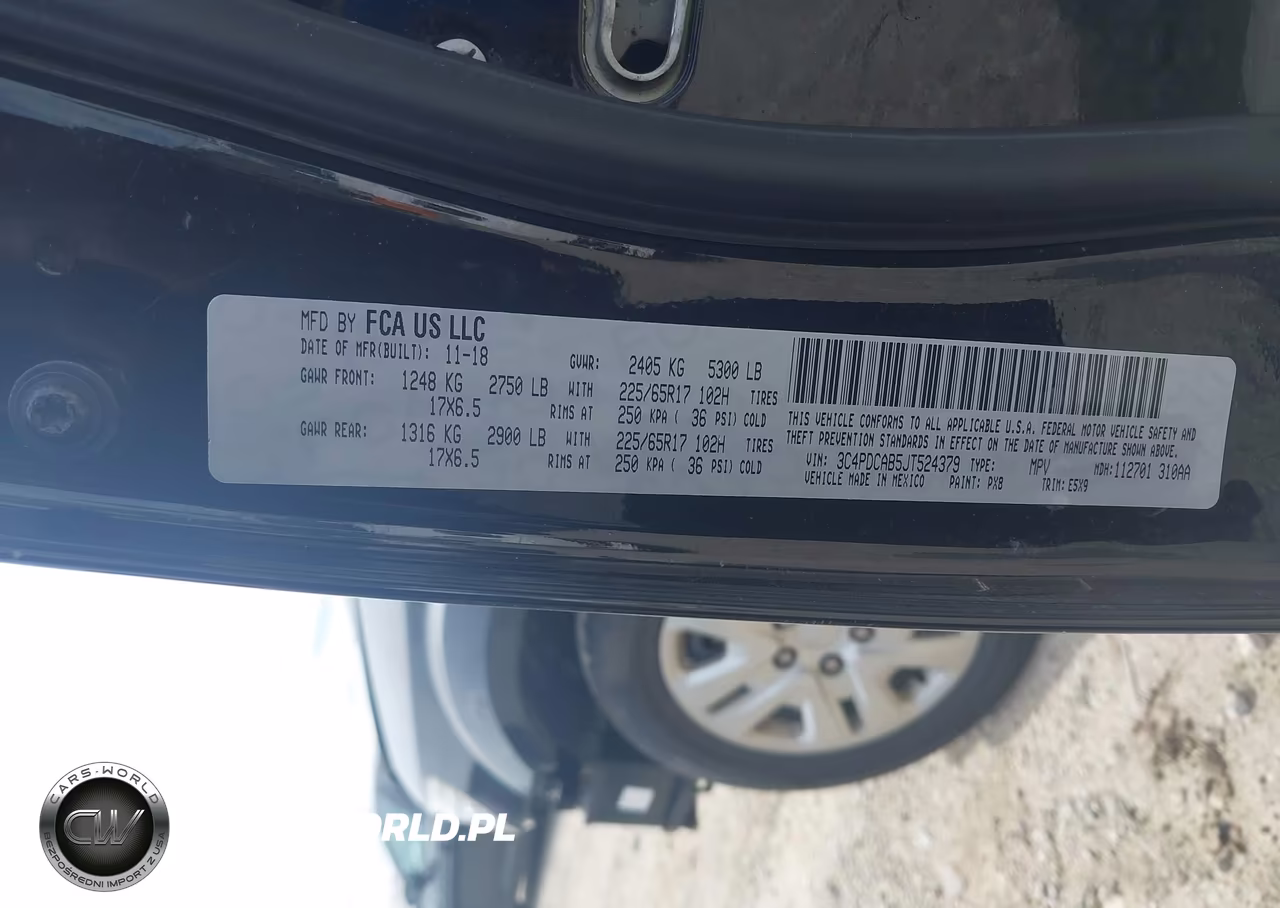 2018 Dodge Journey Se VIN:3C4PDCAB5JT524379 - 9