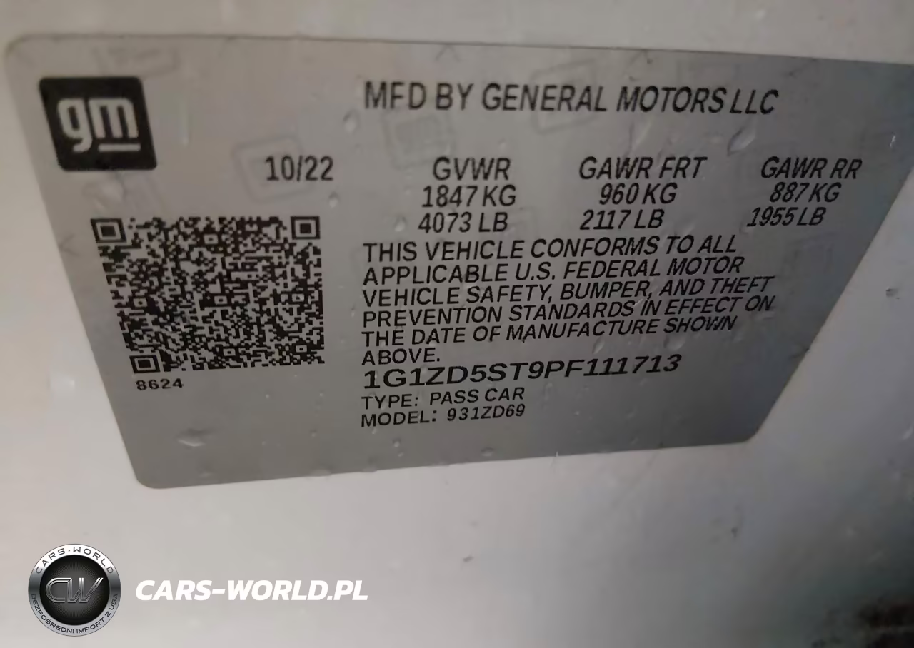 2023 Chevrolet Malibu Fwd 1Lt VIN:1G1ZD5ST9PF111713 - 9