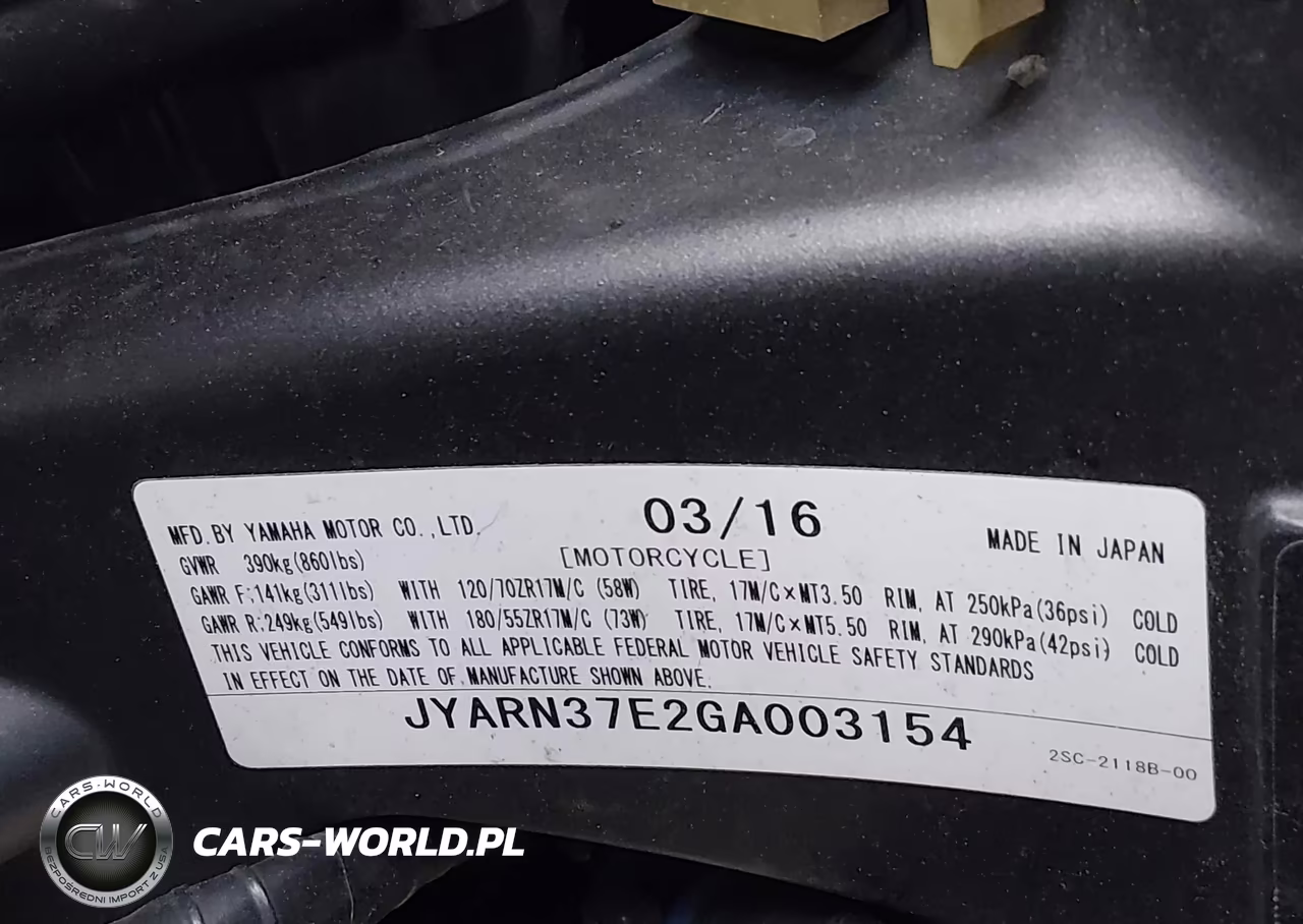2016 Yamaha Fj09 VIN:JYARN37E2GA003154 - 10