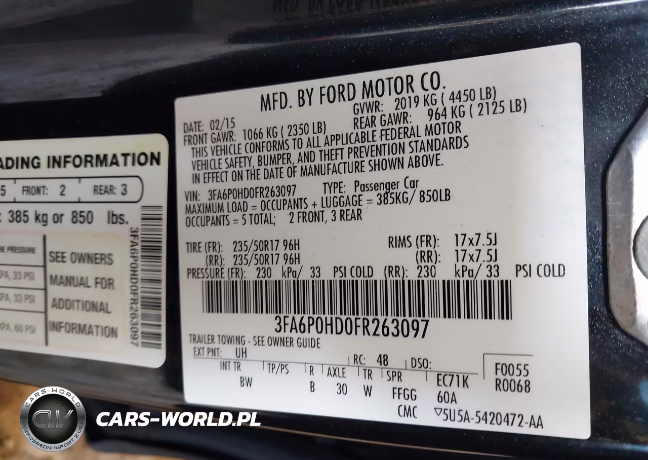 2015 Ford Fusion Se VIN:3FA6P0HD0FR263097 - 9