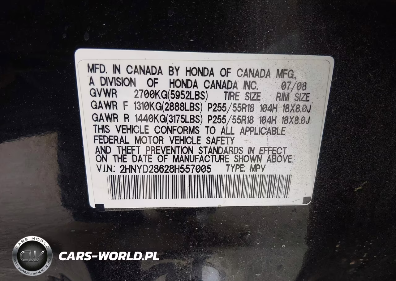 2008 Acura Mdx Technology Package VIN:2HNYD28628H557005 - 9