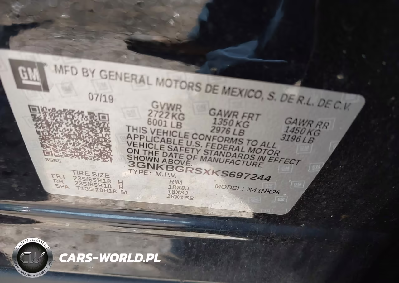 2019 Chevrolet Blazer VIN:3GNKBGRSXKS697244 - 9