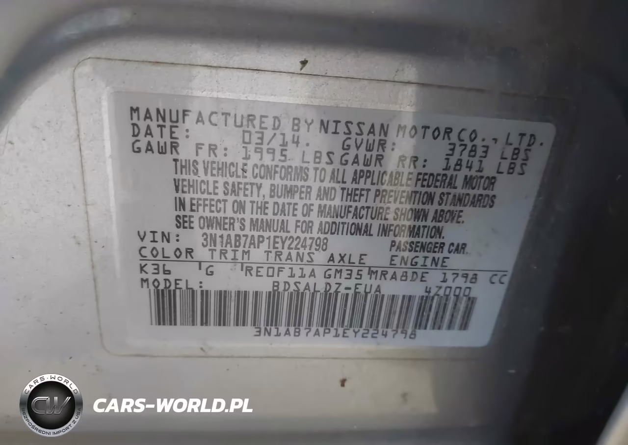 2014 Nissan Sentra Sv VIN:3N1AB7AP1EY224798 - 9