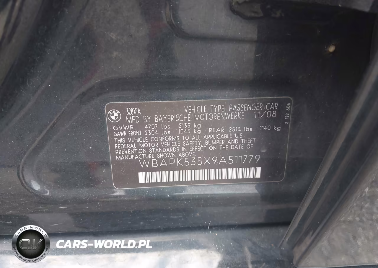 2009 BMW 328I xDrive VIN:WBAPK535X9A511779 - 9