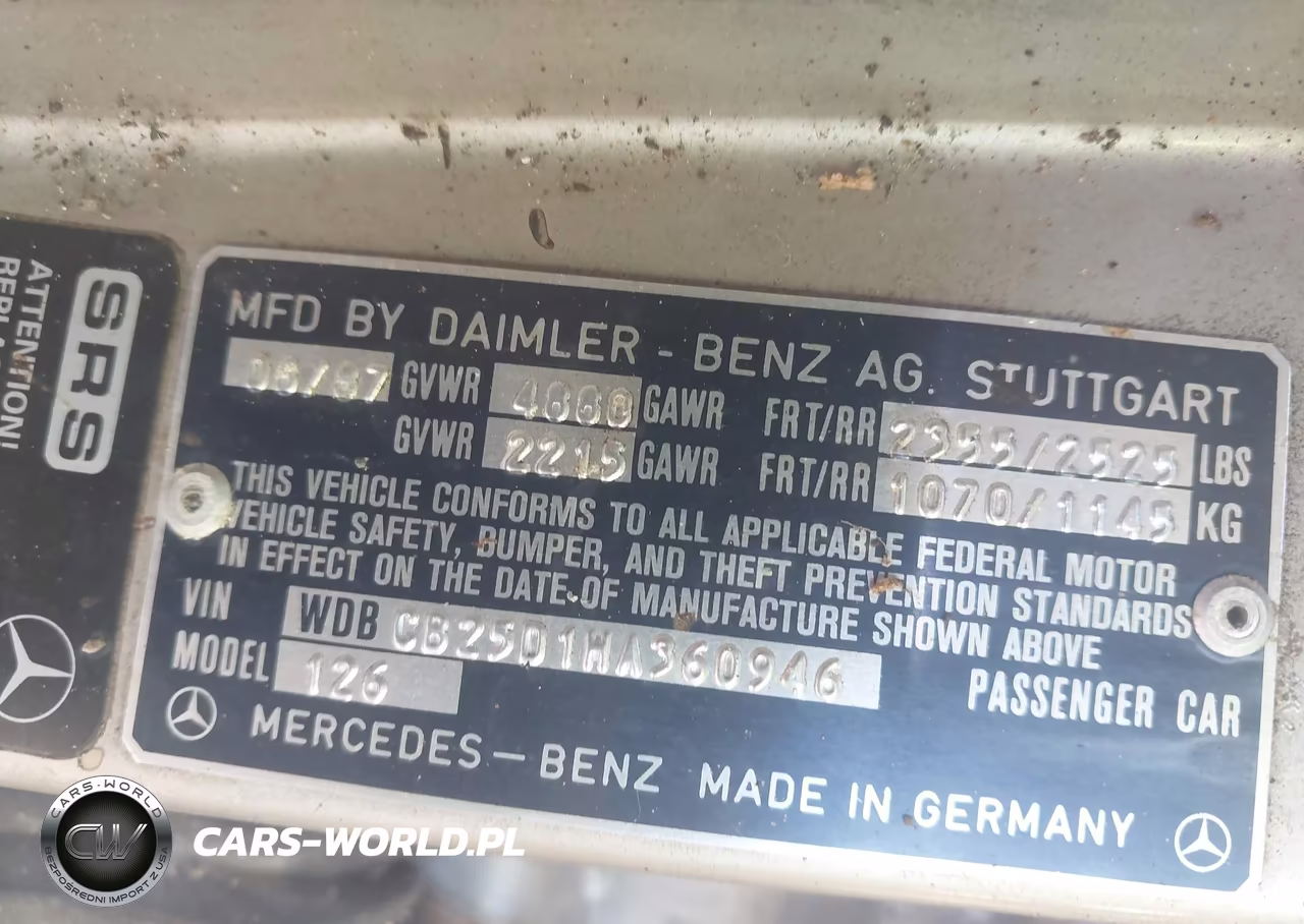 1987 Mercedes-Benz 300 Sdl VIN:WDBCB25D1HA360946 - 9