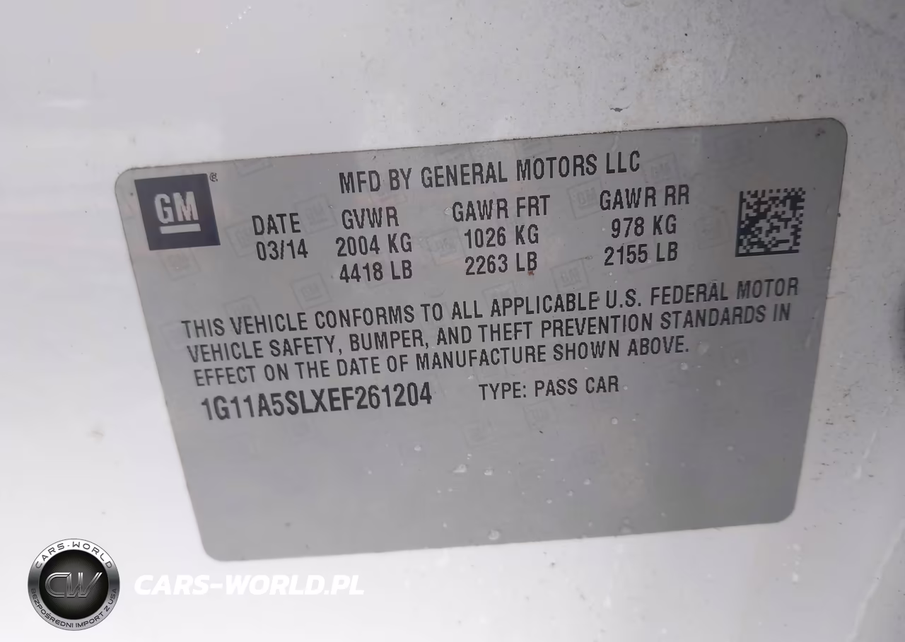 2014 Chevrolet Malibu 1Fl VIN:1G11A5SLXEF261204 - 9