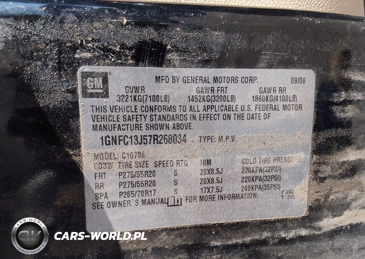 2007 Chevrolet Tahoe Lt VIN:1GNFC13J57R268034 - 9