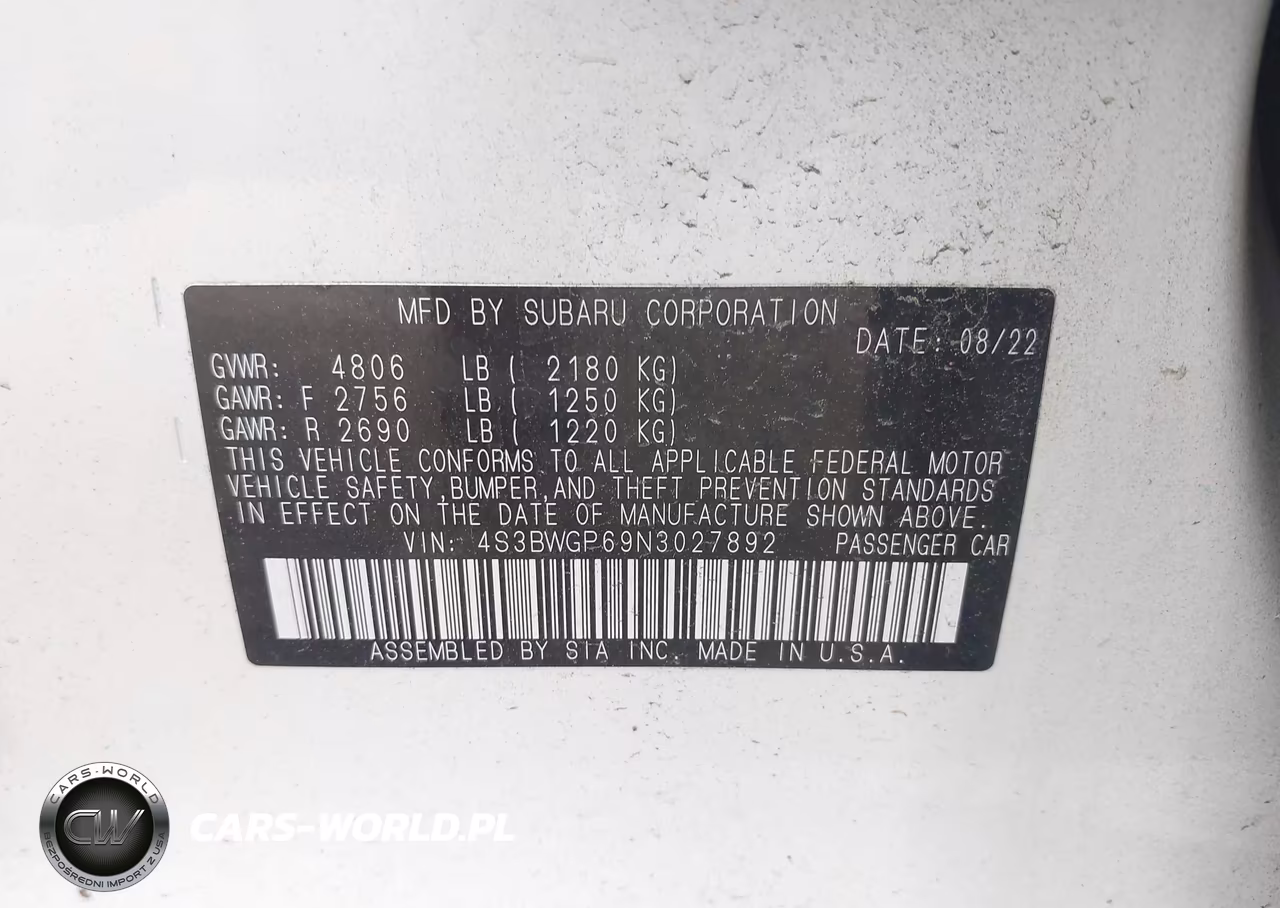 2022 Subaru Legacy Touring Xt VIN:4S3BWGP69N3027892 - 9