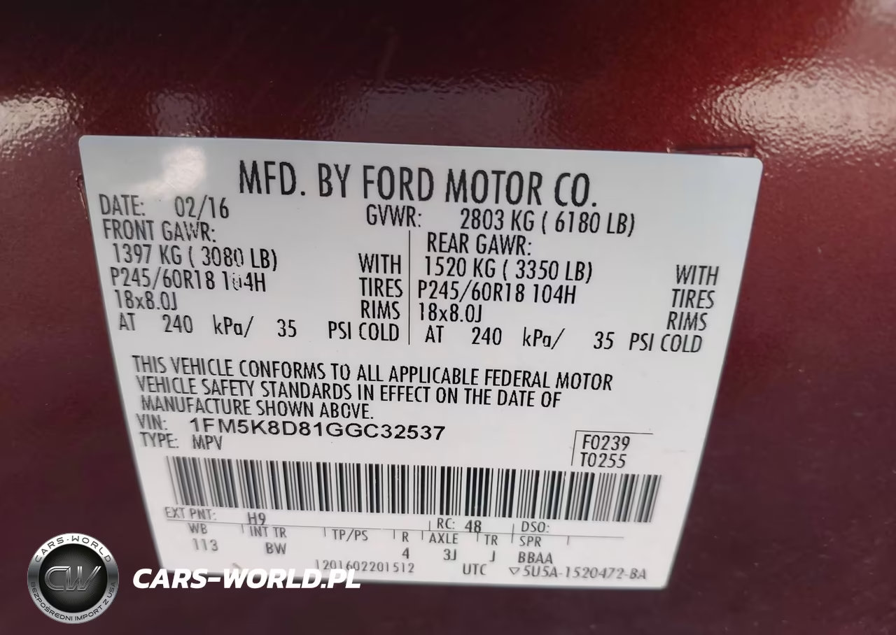2016 Ford Explorer Xlt VIN:1FM5K8D81GGC32537 - 9