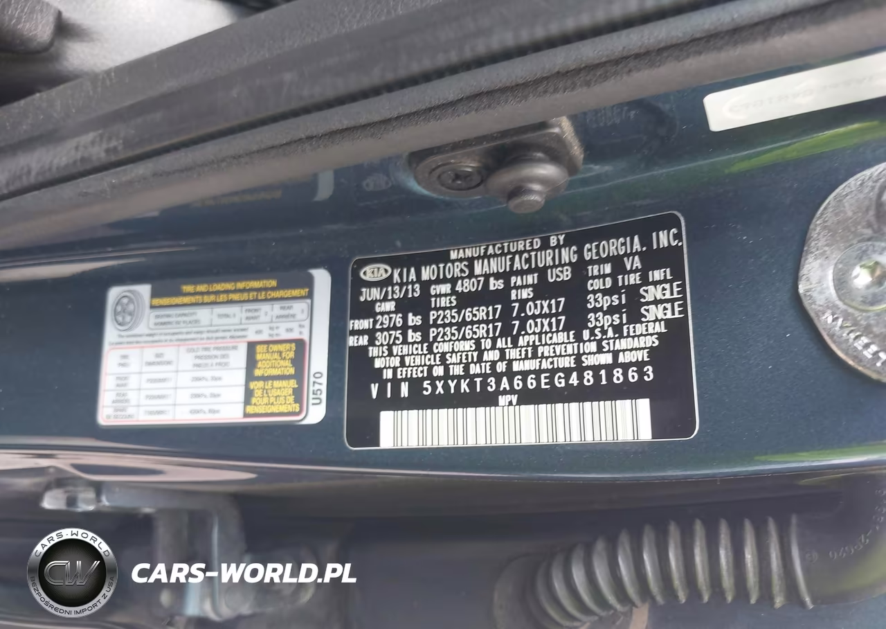 2014 Kia Sorento Lx VIN:5XYKT3A66EG481863 - 9