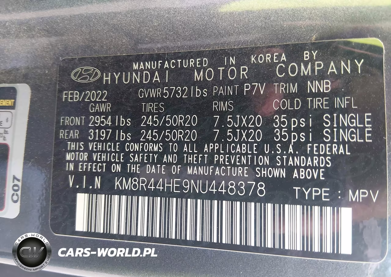 2022 Hyundai Palisade Sel VIN:KM8R44HE9NU448378 - 9