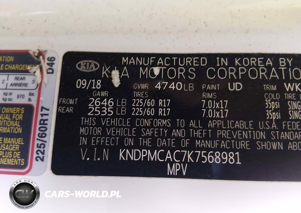 2019 Kia Sportage Lx VIN:KNDPMCAC7K7568981 - 9